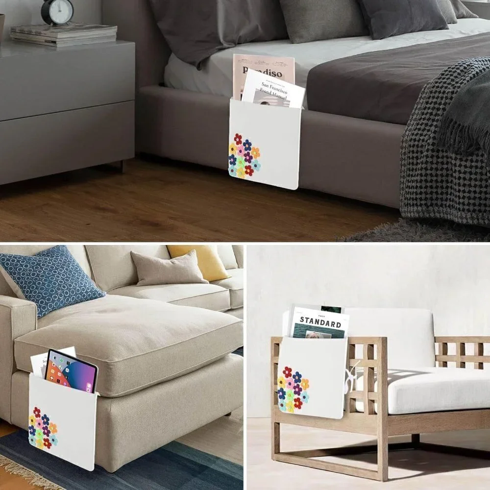 Bedside Caddy for Bed Organizer, Large - White - BRAND NEW